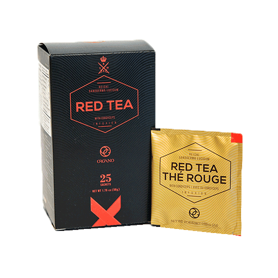 red tea with cordyceps and ganoderma